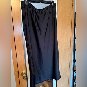 Old Navy Black Maxi Satin Skirt